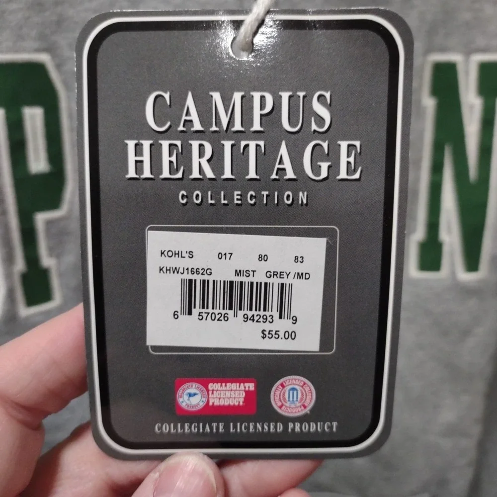 Colosseum Campus Heritage Full Zip MSU Spartans Sweatshirt Size‎ Men's Medium